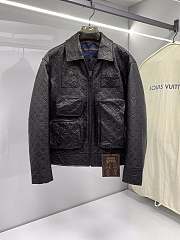 LV leather black jacket  - 1