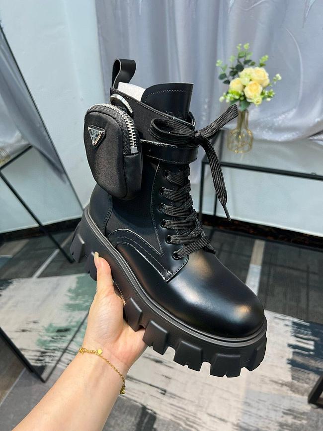 Prada black leather boots - 1