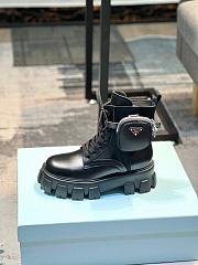 Prada black leather boots - 4