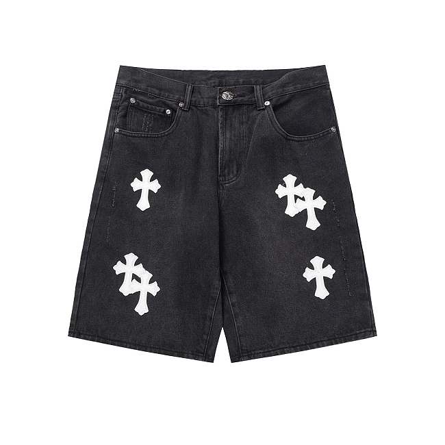 Chome heart emboidered shorts - 1