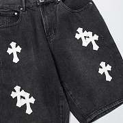 Chome heart emboidered shorts - 2