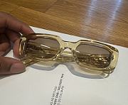 Chrome heart golden transparent sunglasses - 2