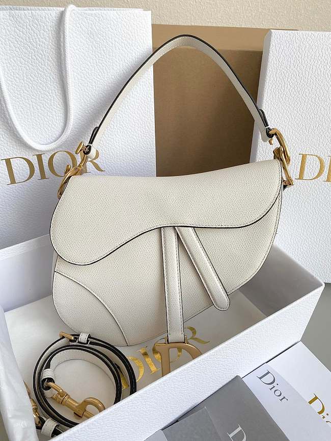 Dior Saddle Bag white -size 25.5×6.5×20CM - 1