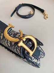 Dior Saddle Bag with Strap Blue Dior Oblique Jacquard 25.5×6.5×20 cm - 6