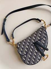 Dior Saddle Bag with Strap Blue Dior Oblique Jacquard 25.5×6.5×20 cm - 5