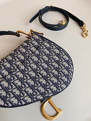Dior Saddle Bag with Strap Blue Dior Oblique Jacquard 25.5×6.5×20 cm - 3