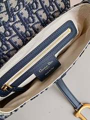 Dior Saddle Bag with Strap Blue Dior Oblique Jacquard 25.5×6.5×20 cm - 2