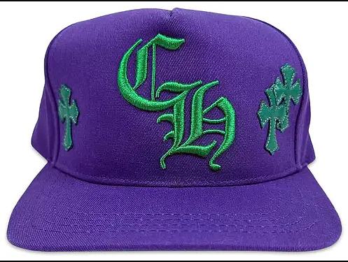 Chrome Hearts Cross Patch Trucker Hat Purple - 1
