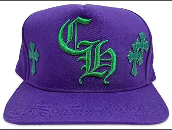 Chrome Hearts Cross Patch Trucker Hat Purple