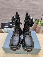 Prada Monolith leather and Re-Nylon boots with pouch  - 4