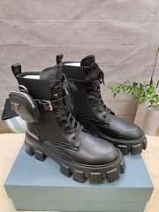 Prada Monolith leather and Re-Nylon boots with pouch  - 2