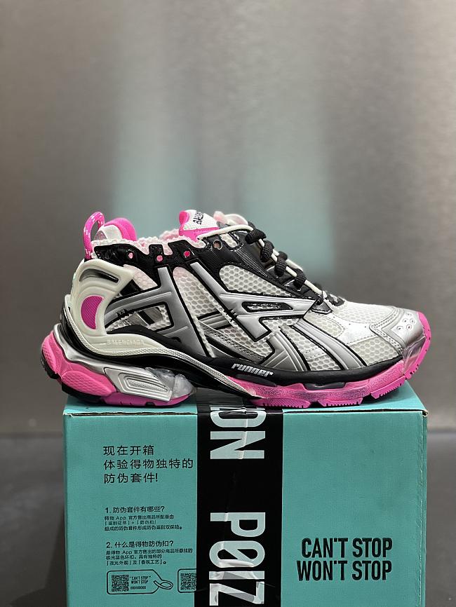  Balenciaga Runner Sneaker  neon pink mesh and nylon 677402W3RBW9155   - 1
