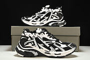 Balenciaga Runner black and white rubber mesh - 6