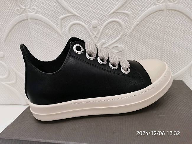 Rick Owen low lace up black - 1