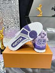 LV skate trainer purple furry  - 5