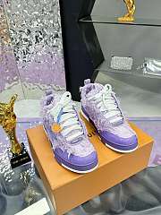 LV skate trainer purple furry  - 2