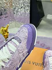 LV skate trainer purple furry  - 3