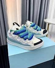 Lanvin Leather Curb sneaker blue white - 1