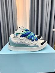 Lanvin Leather Curb sneaker blue white - 2