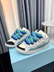 Lanvin Leather Curb sneaker blue white - 3