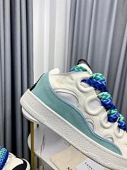 Lanvin Leather Curb sneaker blue white - 5