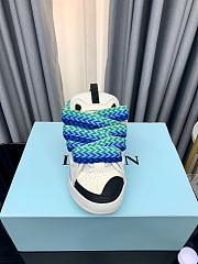 Lanvin Leather Curb sneaker blue white - 6