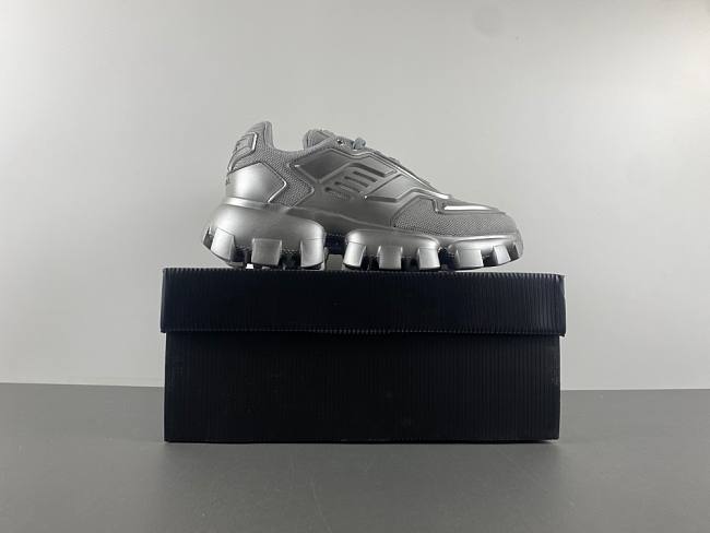 prada loafer silver  - 1