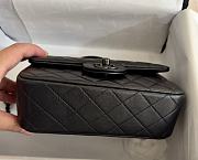 Chanel 24a flap bag black calf skin - size 20*13*9 cm  - 6