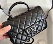 Chanel 24a flap bag black calf skin - size 20*13*9 cm  - 3