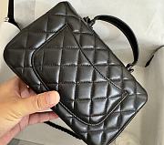 Chanel 24a flap bag black calf skin - size 20*13*9 cm  - 2