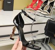 YSL pearl strap high heel classic iron heel sandals - 4