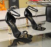 YSL pearl strap high heel classic iron heel sandals - 6