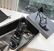 YSL classic logo metal buckle high heels- heel height is 10.5cm - 2