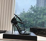 YSL classic logo metal buckle high heels- heel height is 10.5cm - 5