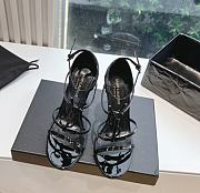 YSL classic logo metal buckle high heels- heel height is 10.5cm - 6
