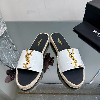 YSL spring gold letter logo sandals 
