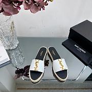 YSL spring gold letter logo sandals  - 5