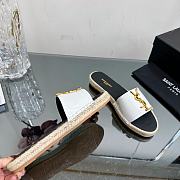 YSL spring gold letter logo sandals  - 4