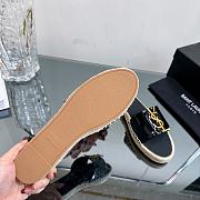 YSL spring gold letter logo sandals black color - 3
