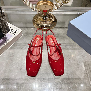 Prada slingbac red sandals