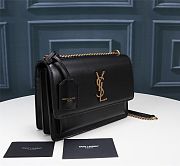 YSL Sunset Medium  black color Size  22 x 8 x 16 cm  - 5