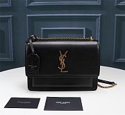 YSL Sunset Medium  black color Size  22 x 8 x 16 cm  - 4