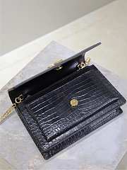 YSL sunset Black crocodile pattern  size 19x14x5.5cm - 5