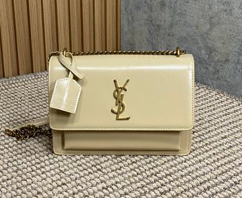 YSL Sunset Leather Crossbody Bag - Size: 22 x 7.5 x 15.5 cm