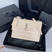 YSL Crocodile pattern sunset bag Size: 22x8x16 - 3