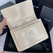 YSL Crocodile pattern sunset bag Size: 22x8x16 - 2