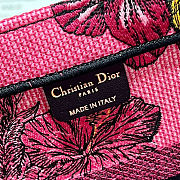 Dior booktote shopping bag pink color medium  size 36×28 cm - 5