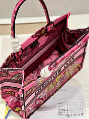 Dior booktote shopping bag pink color medium  size 36×28 cm - 3
