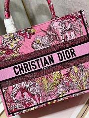 Dior booktote shopping bag pink color medium  size 36×28 cm - 2