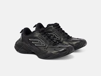 Balenciaga  Monday leather sneakers in black